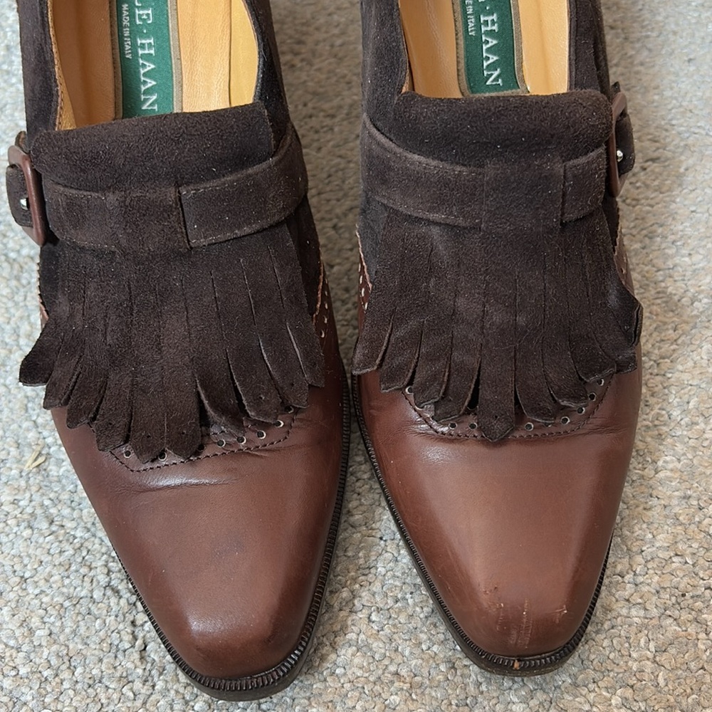 Gorgeous Cole Haan two tone suede/leather heeled dress shoe! - Picture 5 of 9